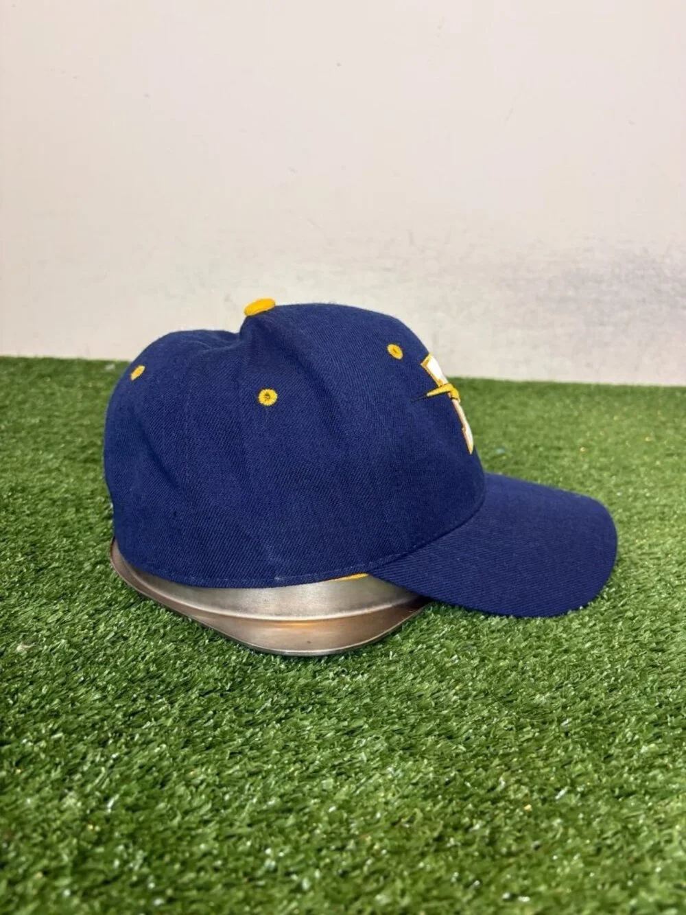 Vintage Kent State Golden Flashes hat cap fitted 7 1/4 blue yellow zephyr wool